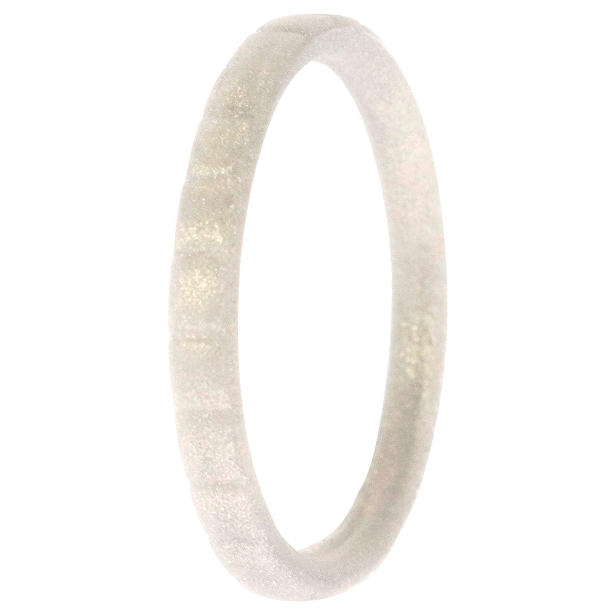 Silicone Wedding Stackble Lines Single Ring - Silver by ROQ for Women - 11 mm Ring