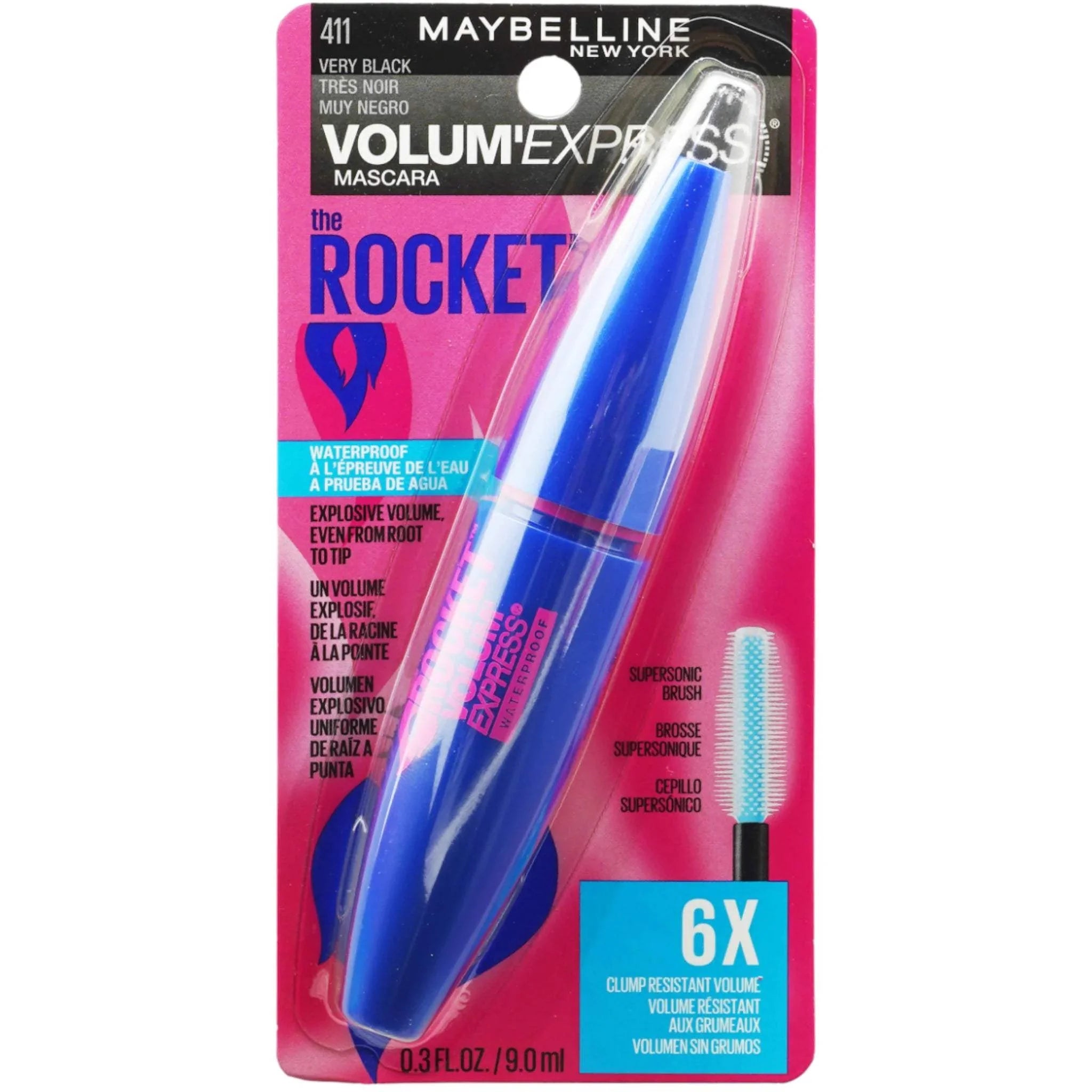 MAYBELLINE Volume Express The Rocket Waterproof Mascara - Very Black
