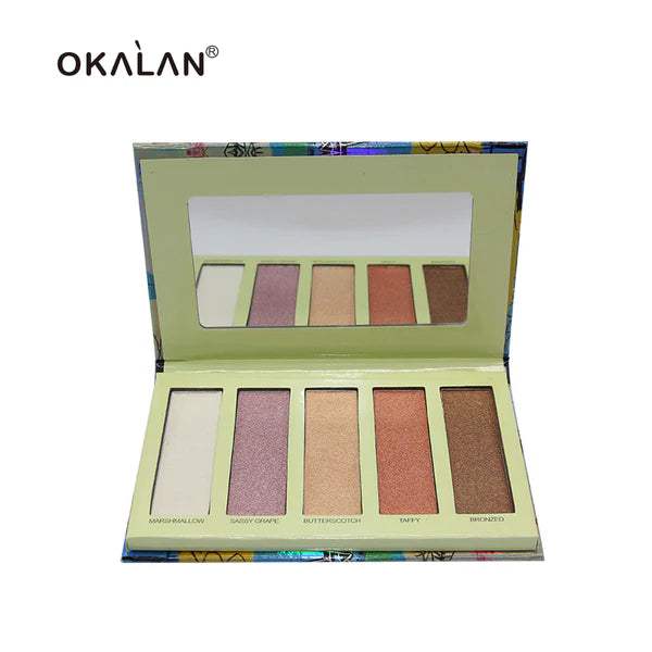 OKALAN Natural Color Dimensional Highlight Palette - Warm Display Set, 12 Pieces