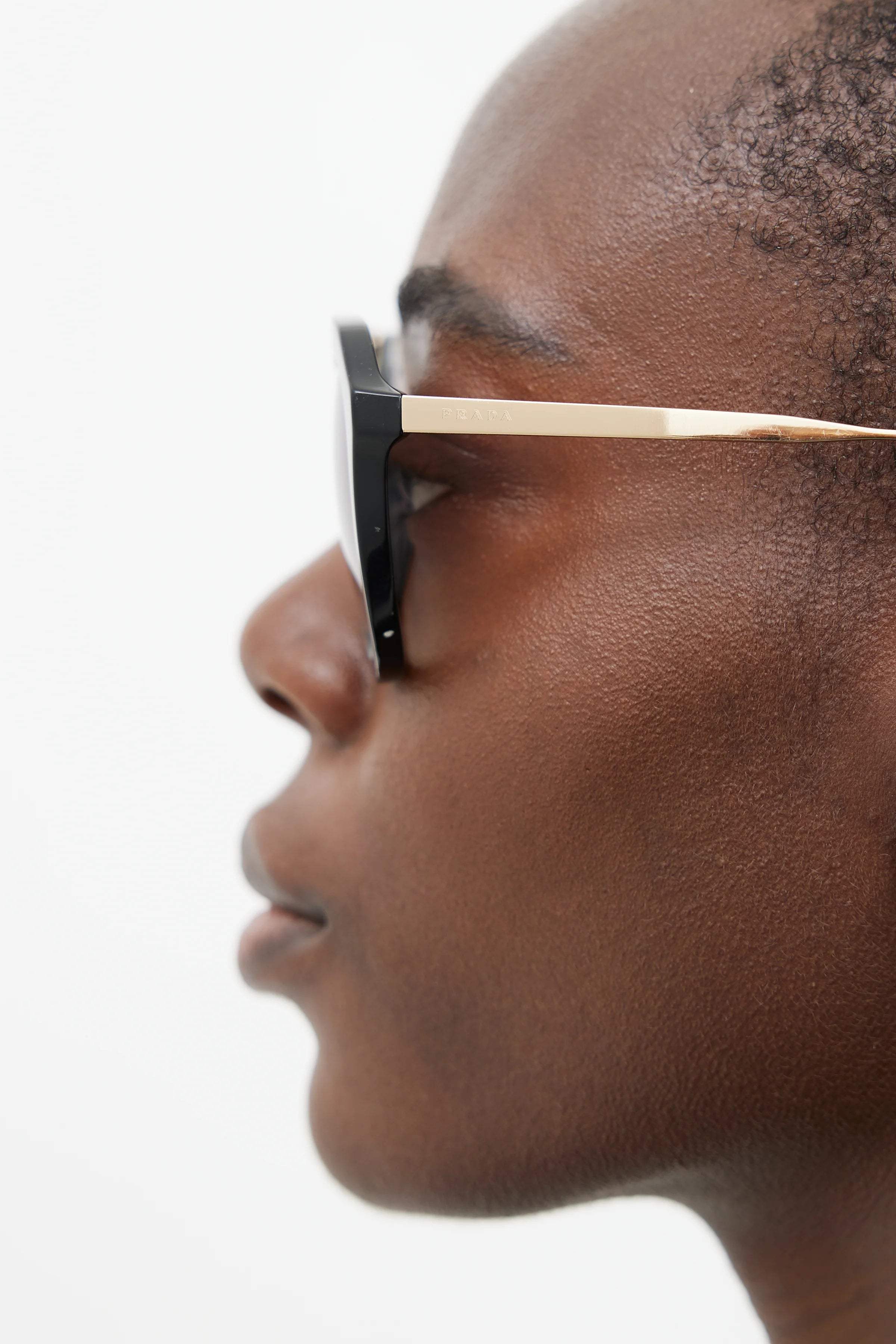 Prada SPR 12Q 1AB-1C0 - Gold Black-Light Brown by Prada for Women - 54-18-135 mm Sunglasses