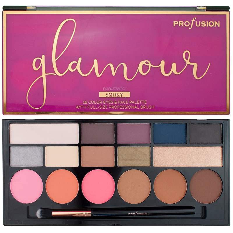 PROFUSION Glamour 16 Color Face & Eyes Palette Display Set, 10 pcs