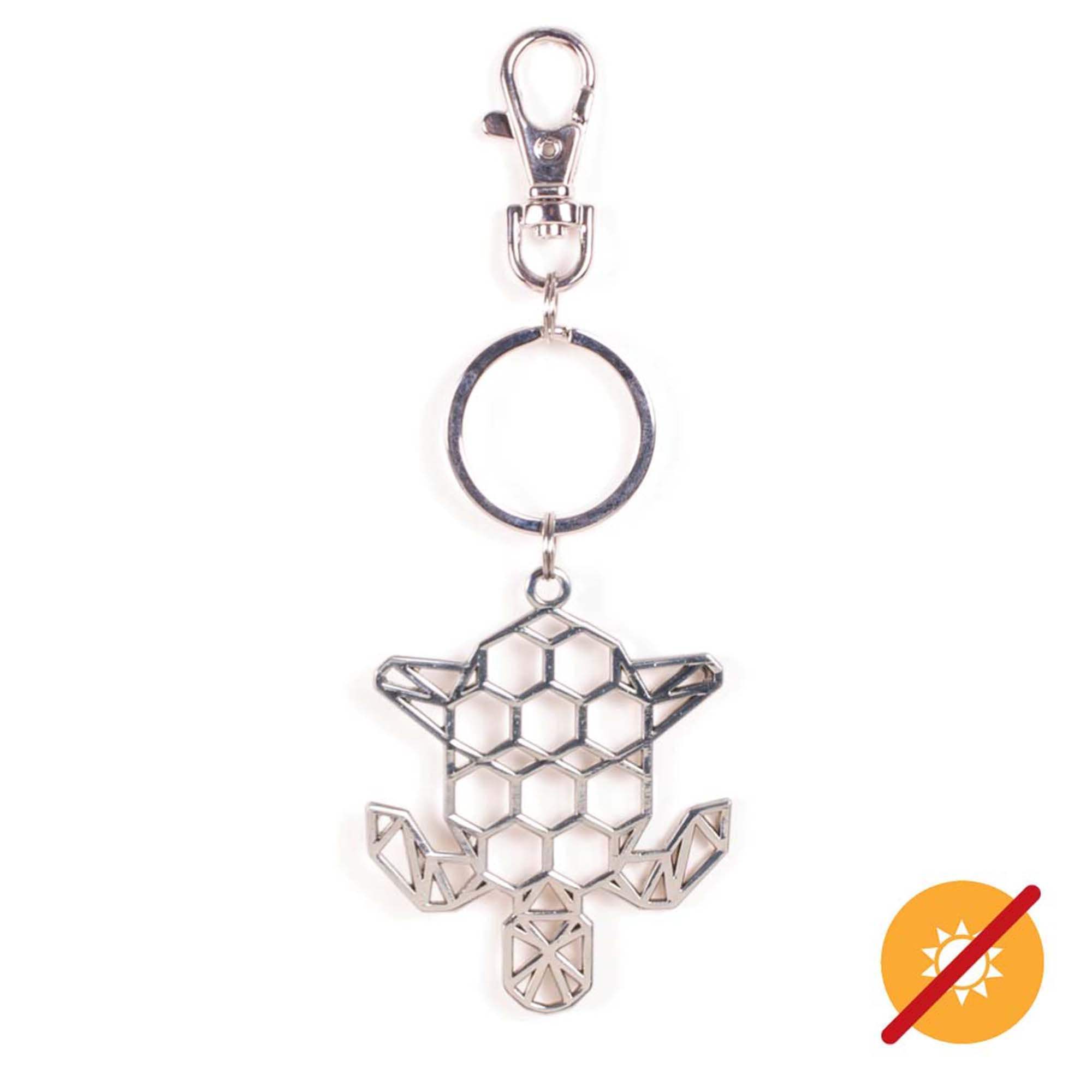 Color-Changing Key Chain Metal Turtle - Green by DelSol for Women - 1 Pc Keychain