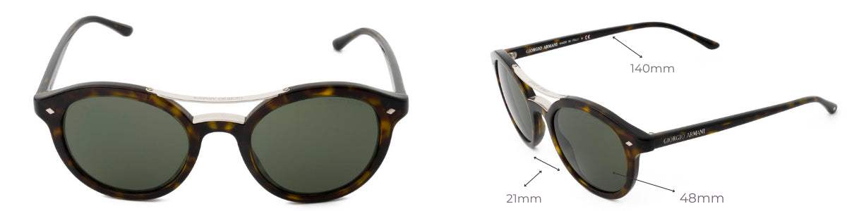 Giorgio Armani AR 8007 5026-31 Frames Of Life - HAVANA-GREEN by Giorgio Armani for Men - 48-21-140 mm Sunglasses