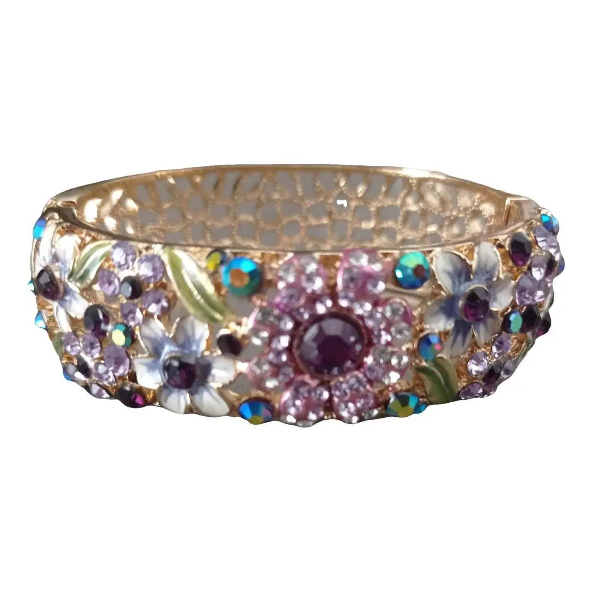 MSHHI-B Gold Multicolored Stones Bracelet by Manoush for Women - 1 Pc Bracelet