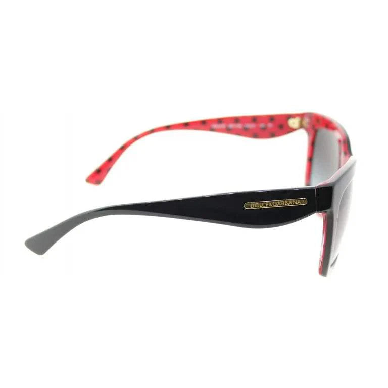 Dolce and Gabbana DG 4197 2871-8G - Black-Pois Black-Red-Grey Gradient by Dolce and Gabbana for Women - 53-21-140 mm Sunglasses