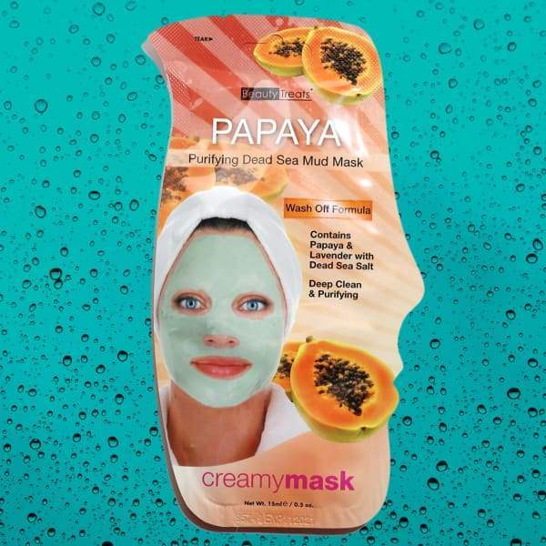 BEAUTY TREATS Papaya Purifying Dead Sea Mud Mask - Display Box 24 Pcs