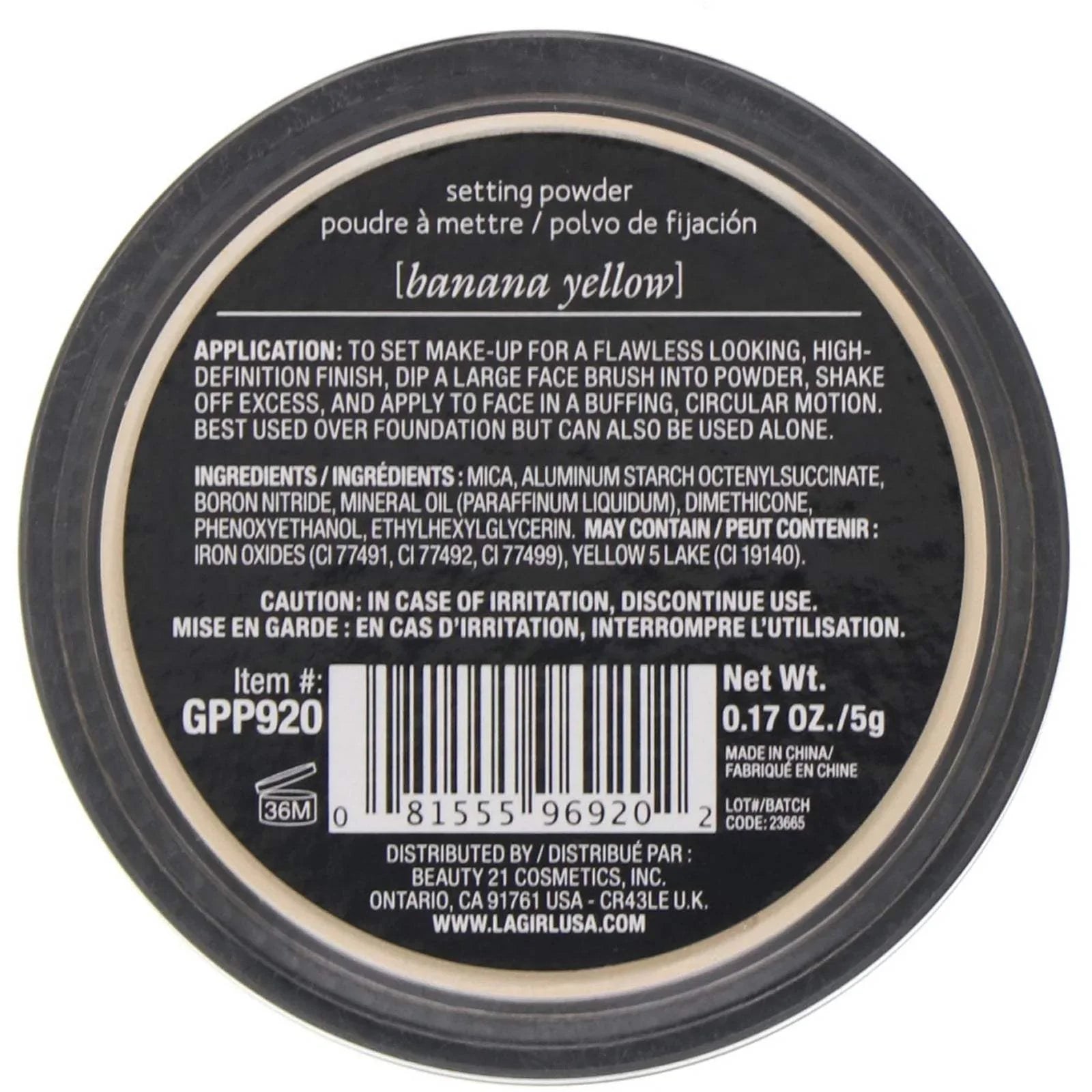 L.A. GIRL HD PRO Setting Powder - Banana Yellow