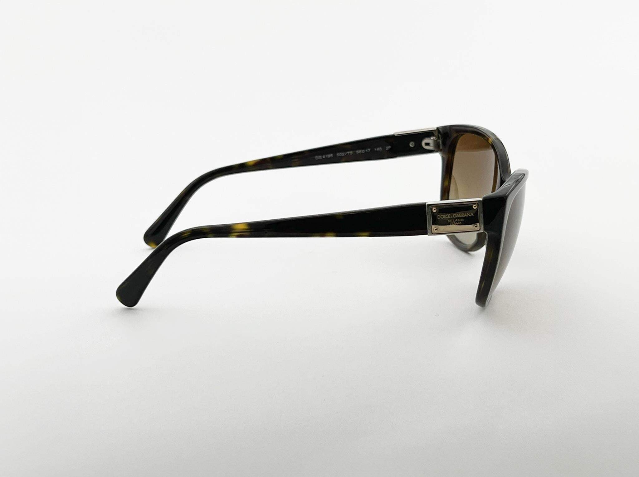 Dolce and Gabbana DG 4195 502-T5 - Havana-Brown Gradient Polarized by Dolce and Gabbana for Women - 56-17-140 mm Sunglasses