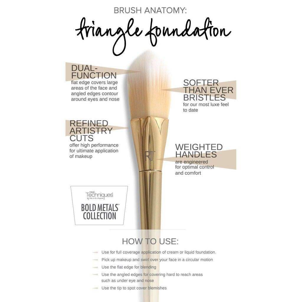 Real Techniques Bold Metals Collection 101 Triangle Foundation