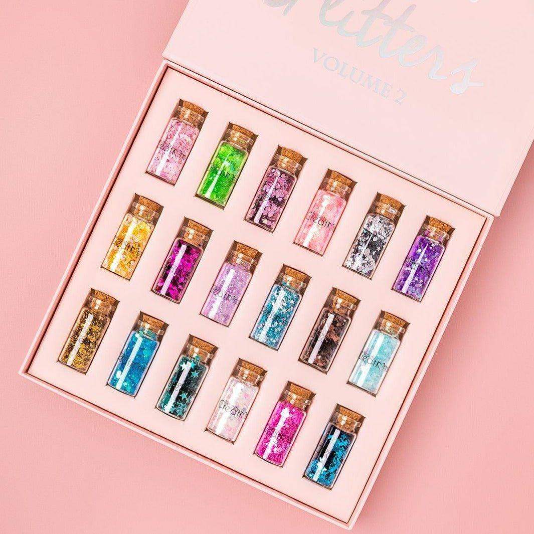 BEAUTY CREATIONS 18 Colors Glitter Display Set , 216 Pieces