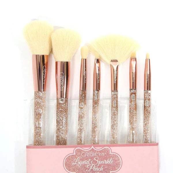 BEAUTY CREATIONS Liquid Peach Sparkle 7 Pc Brush Set