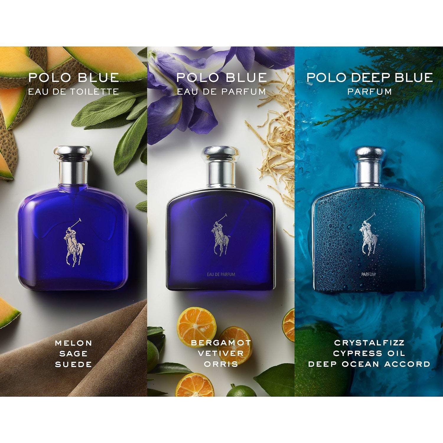 Polo Deep Blue by Ralph Lauren for Men - 2.5 oz Parfum Spray
