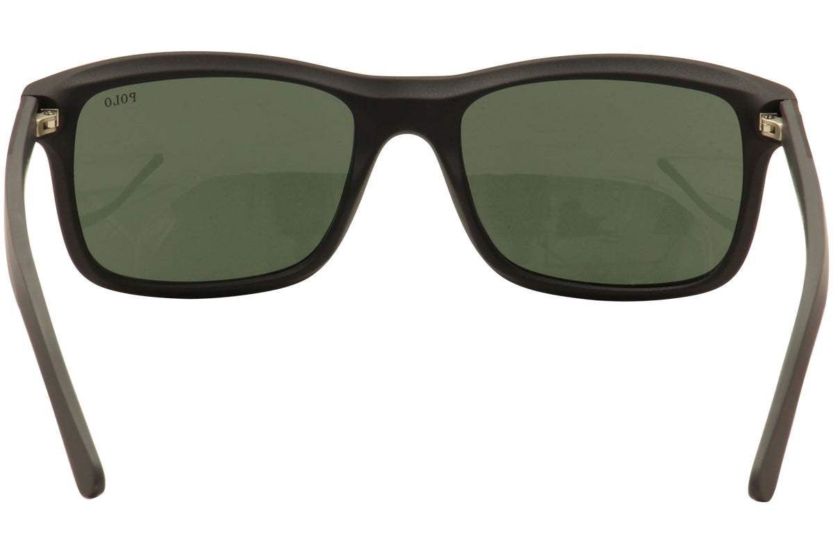 Polo Ralph Lauren PH 4095 5504-81 - Matte Black-Grey Polarized by Ralph Lauren for Men - 57-19-140 mm Sunglasses