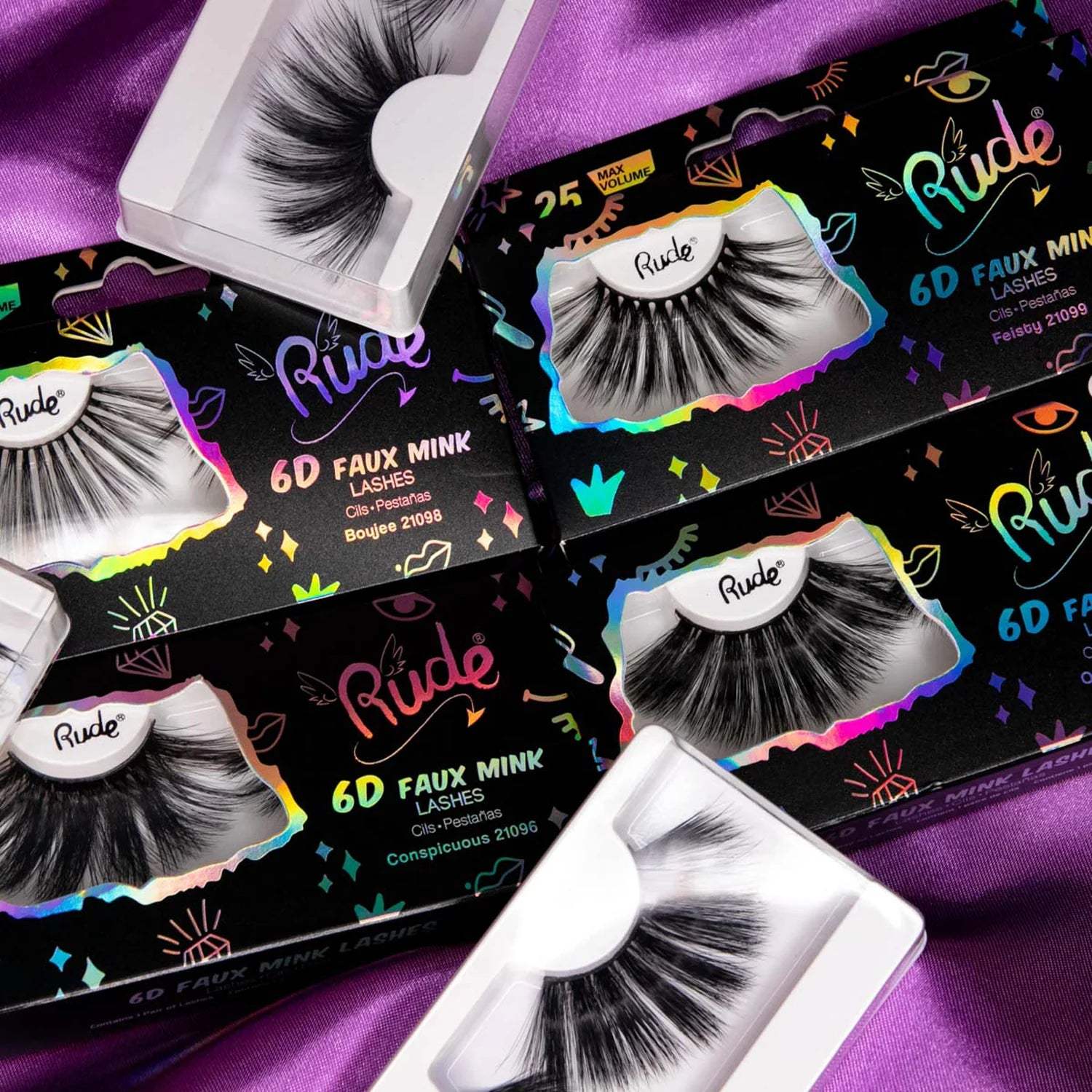 RUDE Essential Faux Mink 3D Lashes 5 Variety Pack - Surprise Me