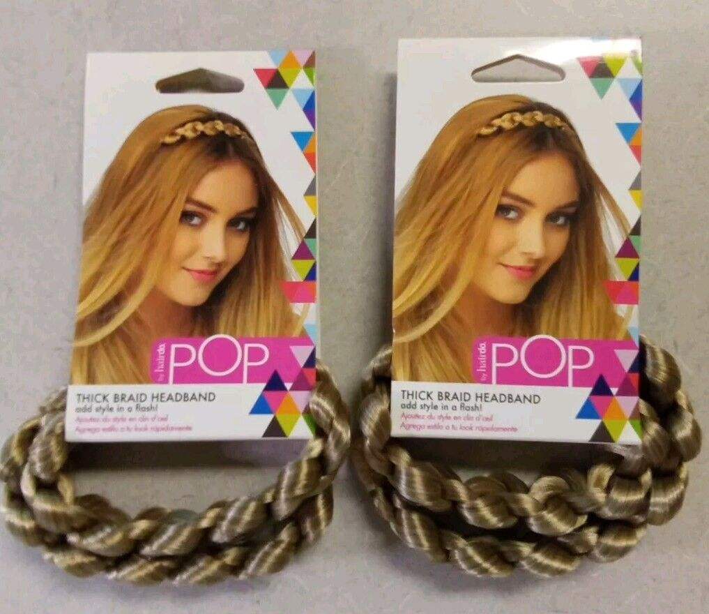 Pop Thick Braid Headband - R14 88H Golden Wheat by Hairdo for Women - 1 Pc Hair Band - Pack of 2