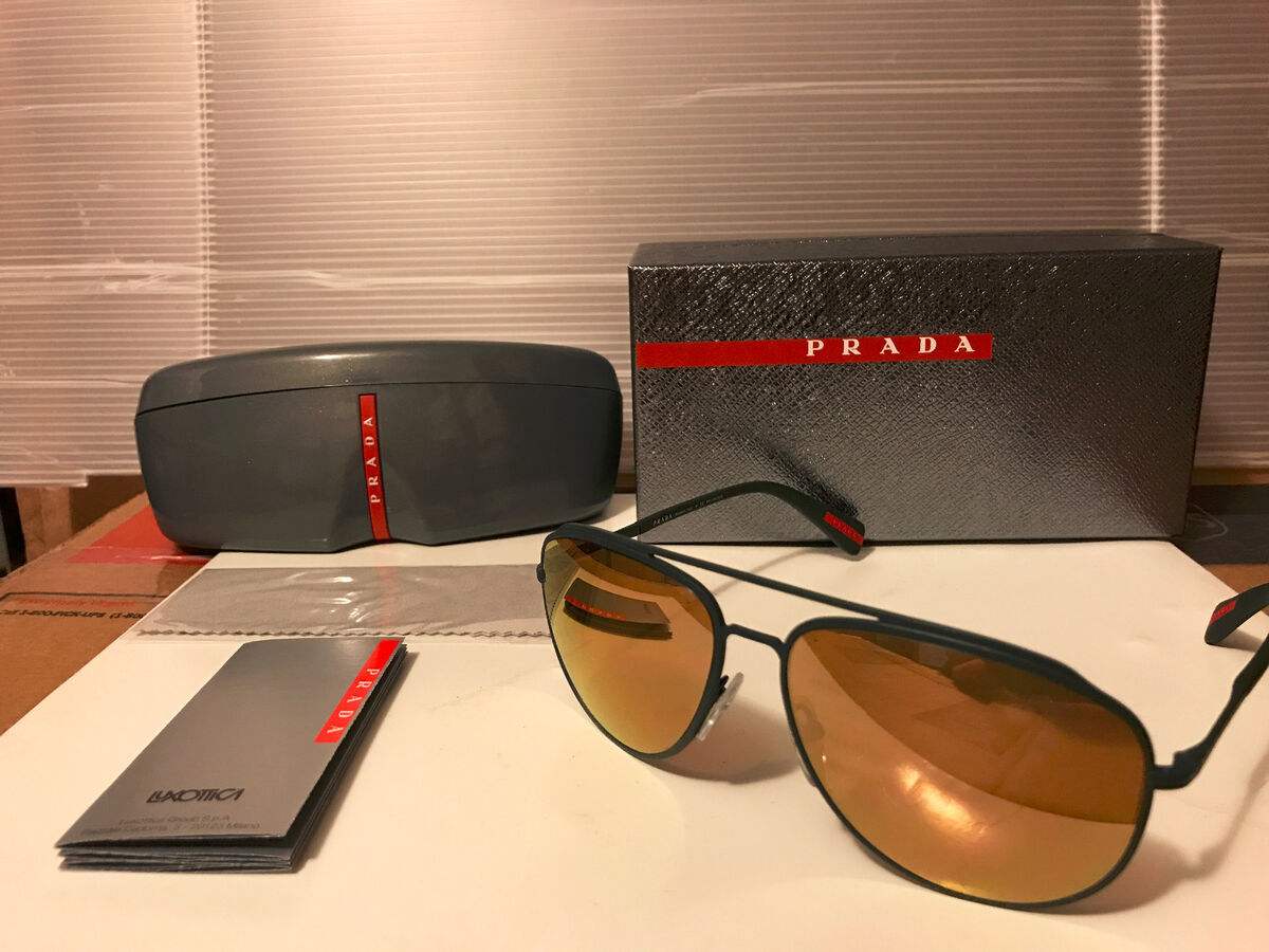 Prada SPS 55Q UEA-5Y1 - Brown Rubber-Brown Polarized by Prada for Men - 59-14-140 mm Sunglasses