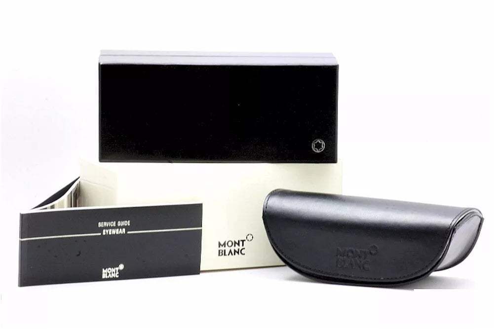 Mont Blanc MB599S 01M - Shiny Black-Brown Polarized by Mont Blanc for Men - 49-19-145 mm Sunglasses