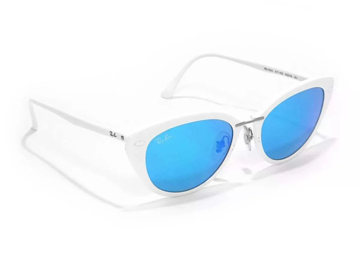 Ray Ban RB 4250 671-55 - White-Blue by Ray Ban for Women - 52-18-140 mm Sunglasses