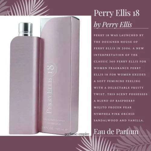 Perry Ellis 18 by Perry Ellis for Women - 3.4 oz EDP Spray (Unboxed)