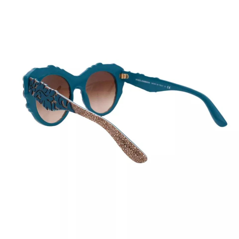 Dolce and Gabbana DG 4267 3000-13 - Top Petroleum-Texture Tissue-Brown Gradient by Dolce and Gabbana for Women - 53-20-140 mm Sunglasses