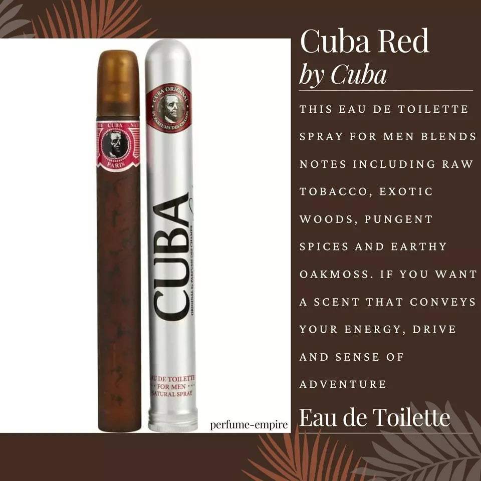 Cuba Red by Cuba for Men - 1.17 oz EDT Spray (Unboxed)