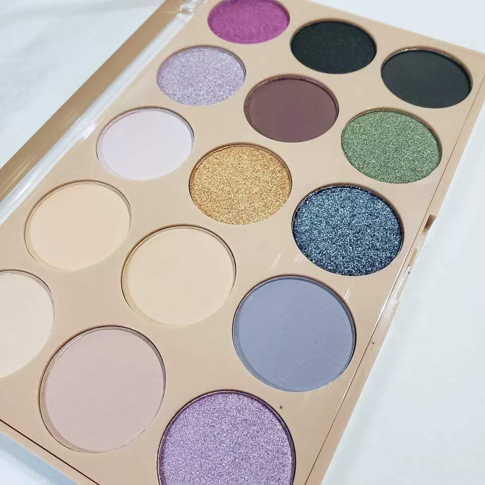 KLEANCOLOR Shadow Collage Multi Finish Eyeshadow Palette FUSION Display Set, 12 pcs