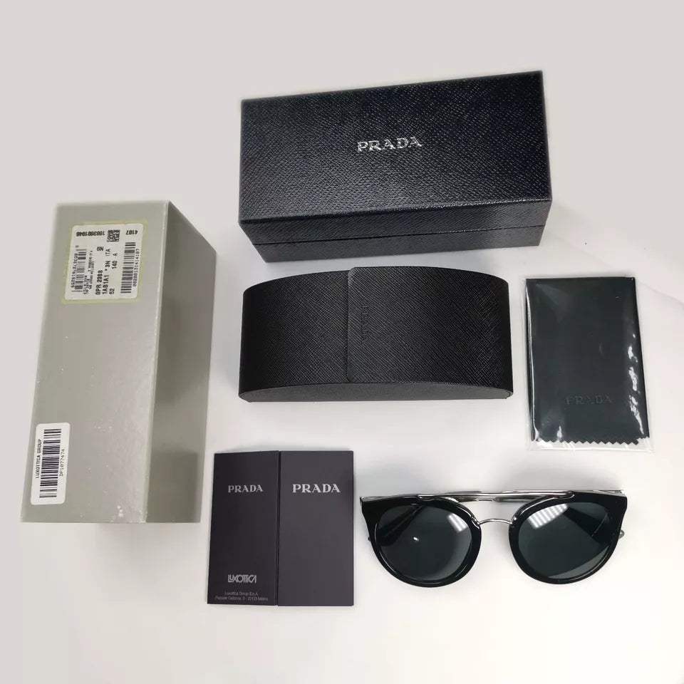 Prada SPR 23S 1AB-1A1 - Black Silver-Grey by Prada for Women - 52-22-140 mm Sunglasses