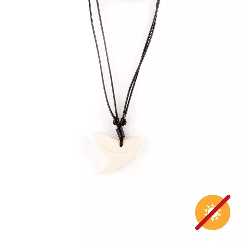 Color-Changing Necklace - Shark Tooth - White to Orange by DeSol for Women - 1 Pc Necklace