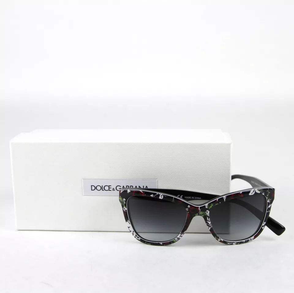 Dolce and Gabbana DG 4237 3019-8G - Top Print Rose-Black-Grey Gradient by Dolce and Gabbana for Women - 47-15-130 mm Sunglasses