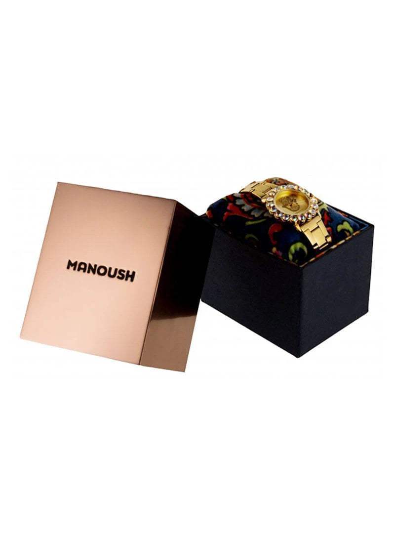 MSHLLG Loulou - Gold Stainless Steel Bracelet Watch by Manoush for Women - 1 Pc Watch