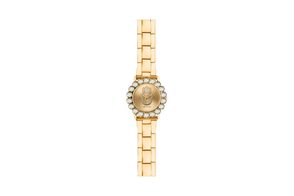 MSHSCG Scarlett Hand - Gold Stainless Steel Bracelet Watch by Manoush for Women - 1 Pc Watch