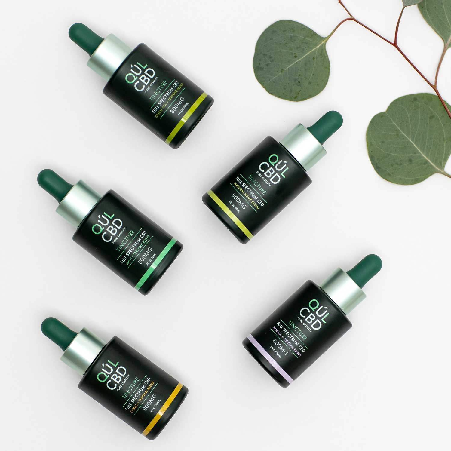 Tincture Full Spectrum 800mg CBD - Mint by Kul CBD for Unisex - 1 oz Tincture