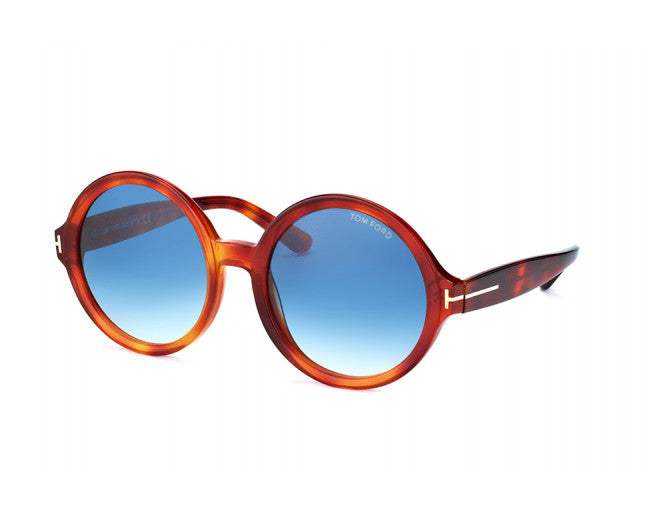 Tom Ford TF369 56W Juliet - Havana-Blue Gradient by Tom Ford for Women - 55-20-140 mm Sunglasses